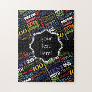 Puzzle Fun 100th Birthday Party Personalized Monogram