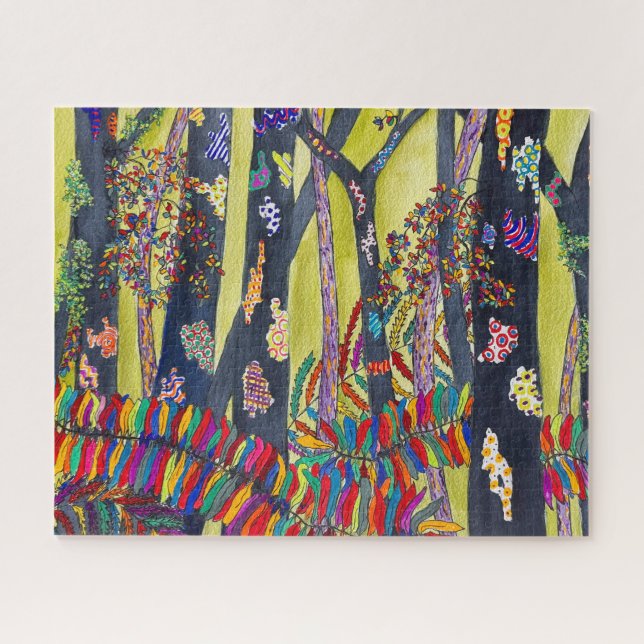 Puzzle Fun Colorful Blue Forest (Horizontal)