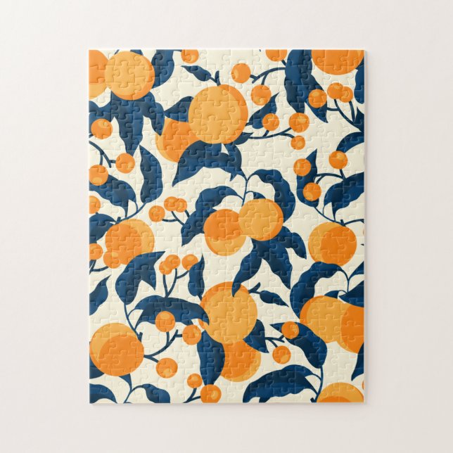 Puzzle Fun & Colorful Vintage Apricot Pattern (Vertical)
