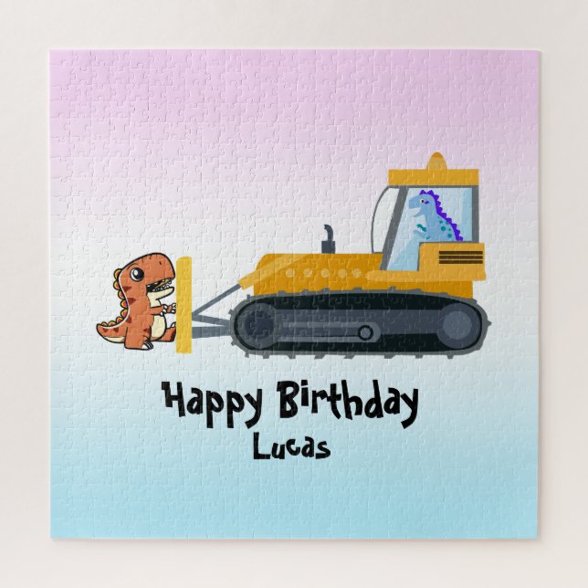 Puzzle Fun DINO tractor de dinosaurio Farm School Niño de (Vertical)