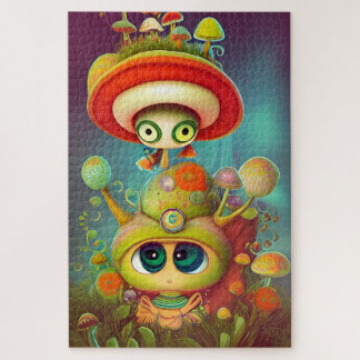 Puzzle Fun Fantasy Snail y el Ilustracion Mush