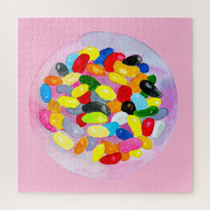 Puzzle Fun jelly caramelos frijoles acuarela
