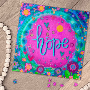 Puzzle Fun Pink Hope Flores de Corazón Inespirituosas