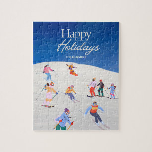 Puzzle Fun Trendy Happy Holidays Ski Resort
