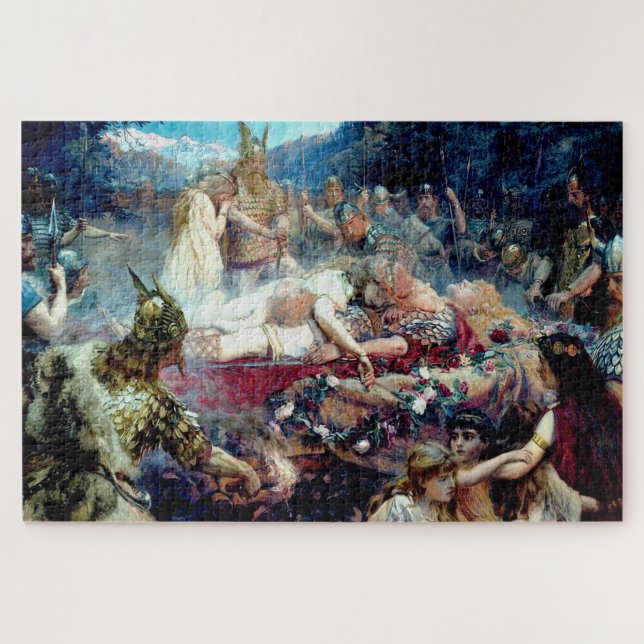 Puzzle Funeral de un guerrero vikingo Sigurd y Brynhild (Horizontal)