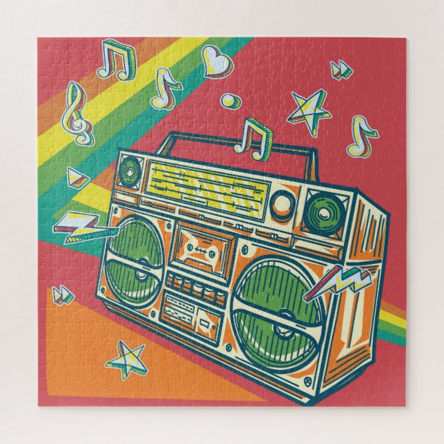 Puzzle Funky Boom Box Colorous Design (Vertical)