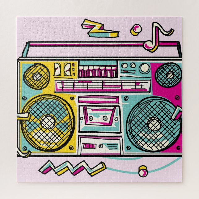 Puzzle Funky Boombox Colorful Drake Design (Vertical)