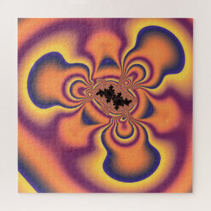 Puzzle Funky Colorful Fractal Whirlygiing Resumen Arte