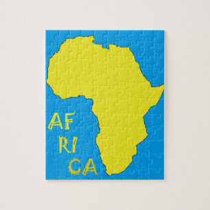 Puzzle Funky Yellow Africa Map