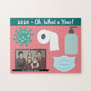 Puzzle Funny 2020 virus patrón máscara papel higiénico 1