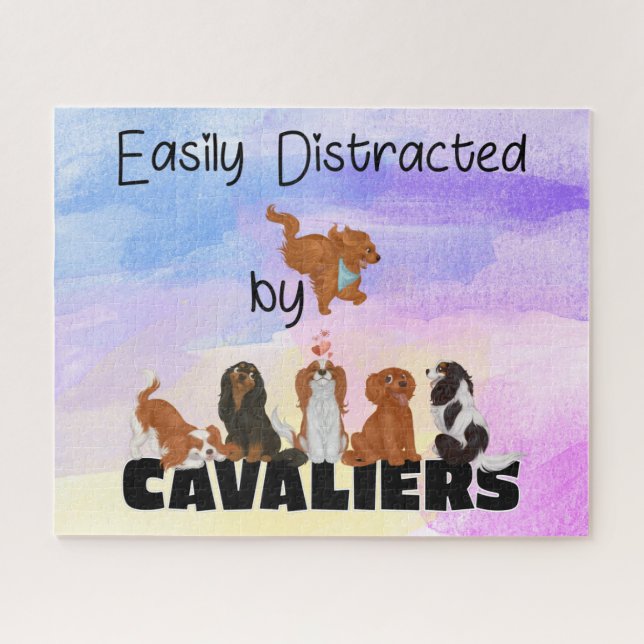 Puzzle Funny Cavalier King Charles Spaniels  (Horizontal)