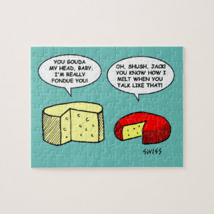 Puzzle Funny Cheese Tasting Fiesta Smalltalk Personalizad