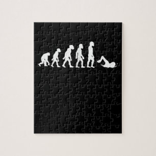 Puzzle Funny Diseño De Natación Humana Evolución Nadadora