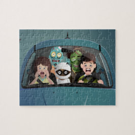 Puzzle Funny Family Vacation Halloween Nightmare