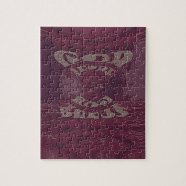 Puzzle Funny God Bless  kenya  Hakuna Matata Giraffes wov (Vertical)