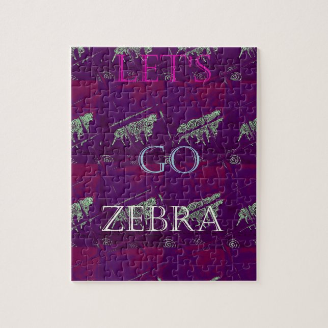 Puzzle Funny Lets Go Zebra  Hakuna Matata motif Design Co (Vertical)