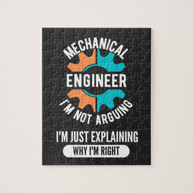 Puzzle Funny Mechanical Engineer, Mechanical Engineering (Vertical)