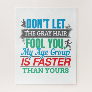Puzzle Funny Old Runner - Grupo de edad más rápida en fun