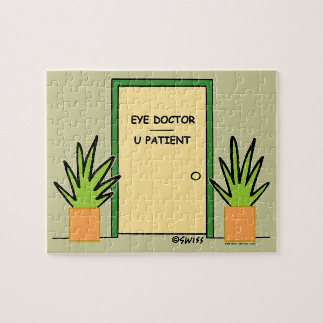 Puzzle Funny Optometrist Office Personalizado Jigsaw Puzz (Horizontal)