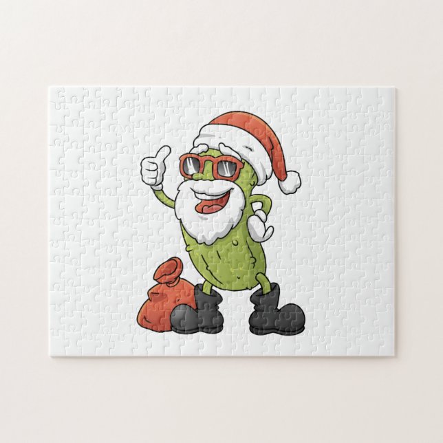 Puzzle Funny Pickle Santa Claus Navidades Personalizado (Horizontal)