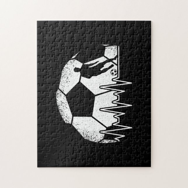 Puzzle Funny Soccer Heartbeat Soccer Player (Vertical)