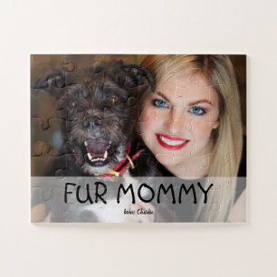 Puzzle Fur mamá personalizado foto Wuv You dog