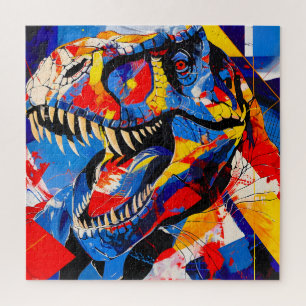 Puzzle Fusión de dinosaurios T-rex de Wild Retro