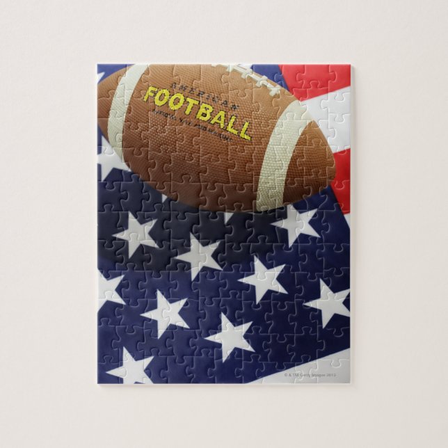 Puzzle Fútbol americano con bandera de los EE.UU. (Vertical)