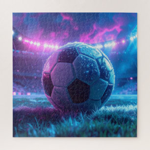 Puzzle Fútbol de fútbol en estadio con clima extremo