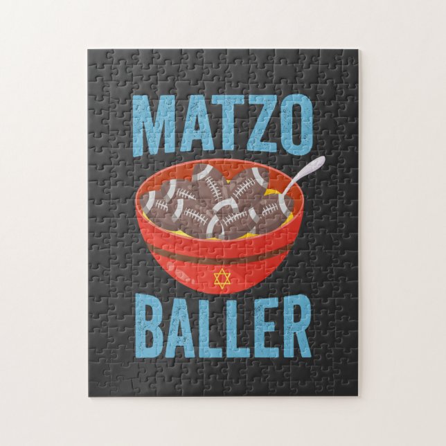 Puzzle Fútbol divertido Matzo Baller Regalo de rugby Hanu (Vertical)