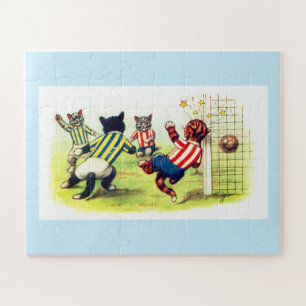 Puzzle Fútbol para gatos