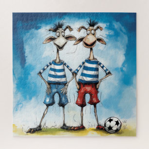 Puzzle Futbolistas animales divertidos