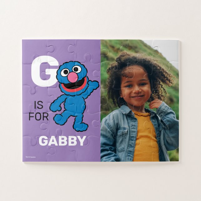 Puzzle G personalizado es para Grover | Foto (Horizontal)