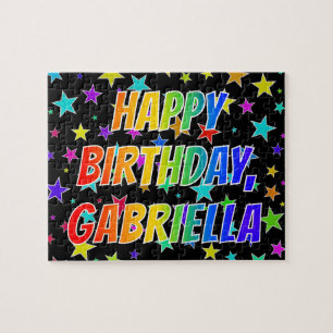 Puzzle "GABRIELLA" Nombre, Divertido "FELIZ CUMPLEAÑOS"
