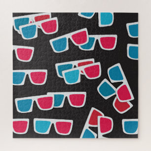 Puzzle Gafas 3D de cine: Patrón sin inconvenientes