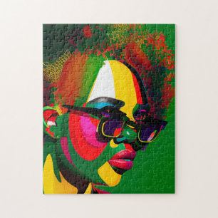 Puzzle Gal Melanin de Sista Negro Mujer Junetdecia Reina