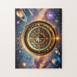 Puzzle Galactic Compass Celestial Starry Sky Design