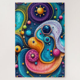 Puzzle Galaxia abstracta: Modelo de espacio brillante