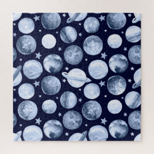 Puzzle Galaxia espacial: Ilustracion planetario acuarela
