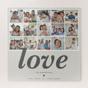 Puzzle Galería de Colage de Fotos Personalizadas para Fam