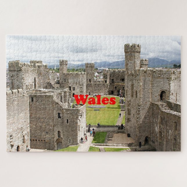 Puzzle Gales: Castillo de Caernarfon, Reino Unido (Horizontal)