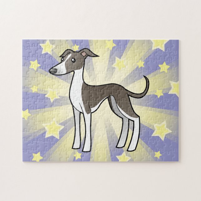 Puzzle Galgo del dibujo animado/Whippet/galgo italiano (Horizontal)