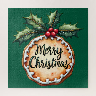 Puzzle Galleta de Navidad con bayas de acebo