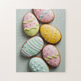 Puzzle Galletas de Pascua en forma de huevo con glaseado