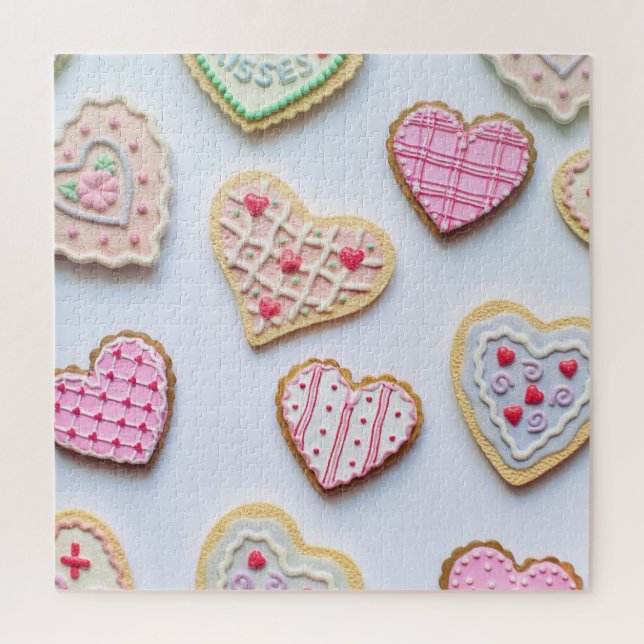 Puzzle galletas del corazón del el día de San Valentín   (Vertical)