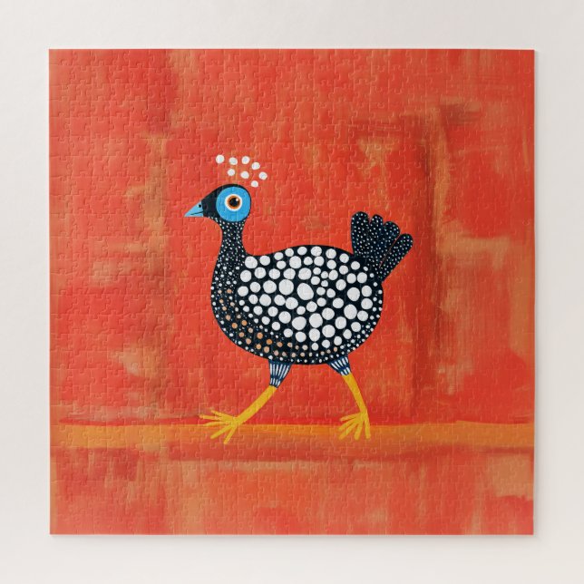 Puzzle Gallina de Guinea Manchada Caprichosa (Vertical)