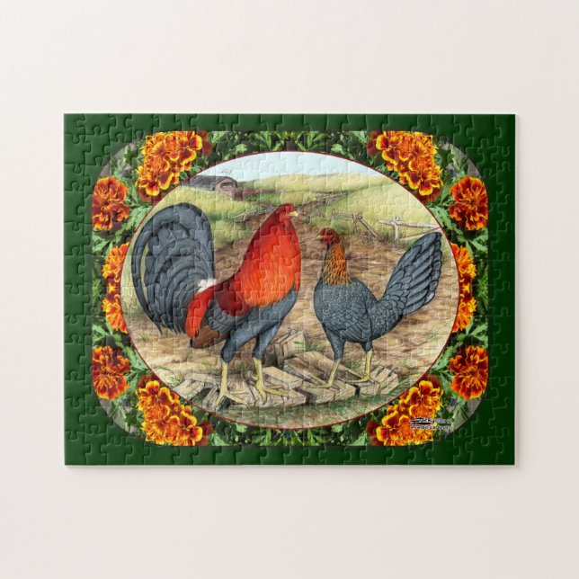 Puzzle Gallinas de Juego Hermosas (Horizontal)