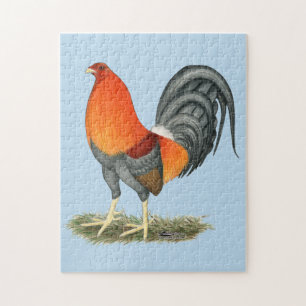 Puzzle Gallo Azul Rojo Gamecock