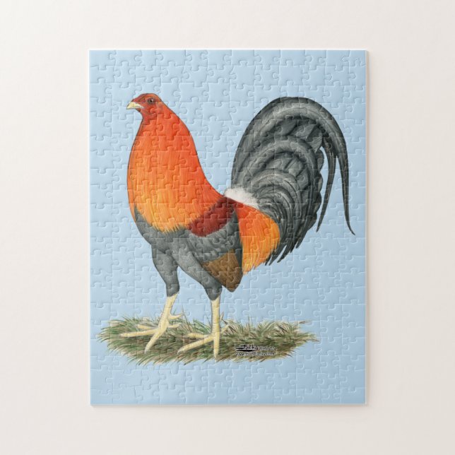 Puzzle Gallo Azul Rojo Gamecock (Vertical)