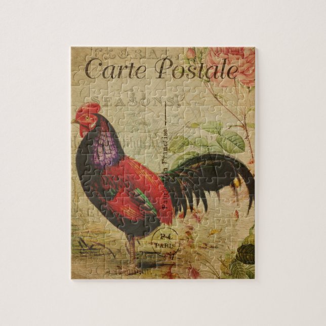 Puzzle Gallo de postales francés vintage (Vertical)